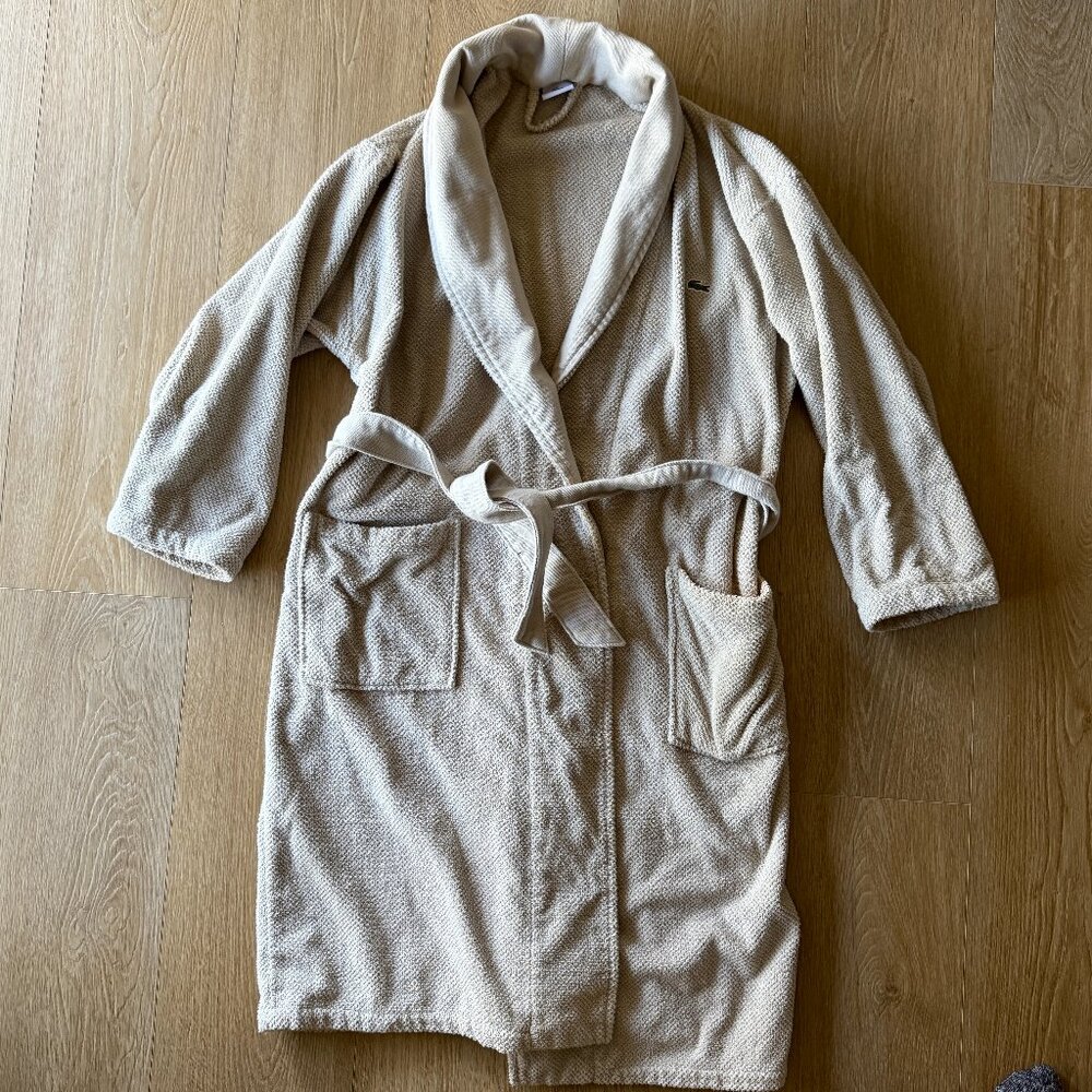 Lacoste embroidered  Bathrobe - Hardly worn mint condition